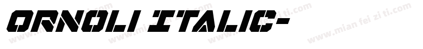 Ornoli Italic字体转换